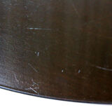 Table basse ronde en bois restaurée, Tchécoslovaquie, années 1970
