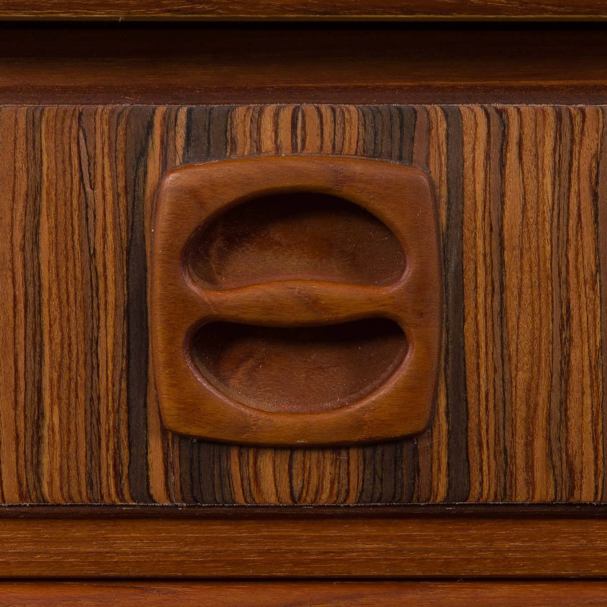 Mid-century teak bedside tables with rosewood inlays, Denmark 1960s