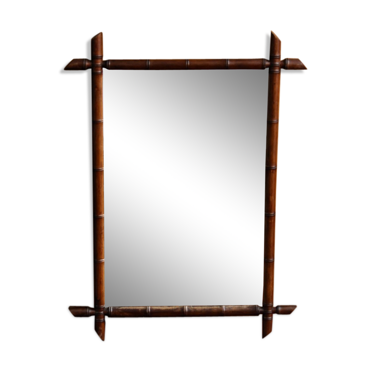 Bamboo mirror 85 x 62 cm
