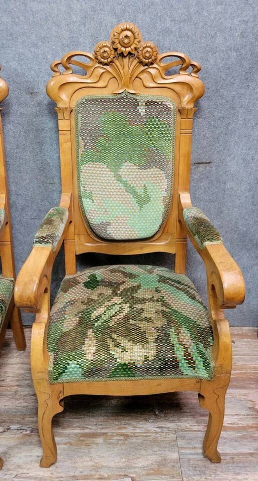 Pair of Art Nouveau armchairs