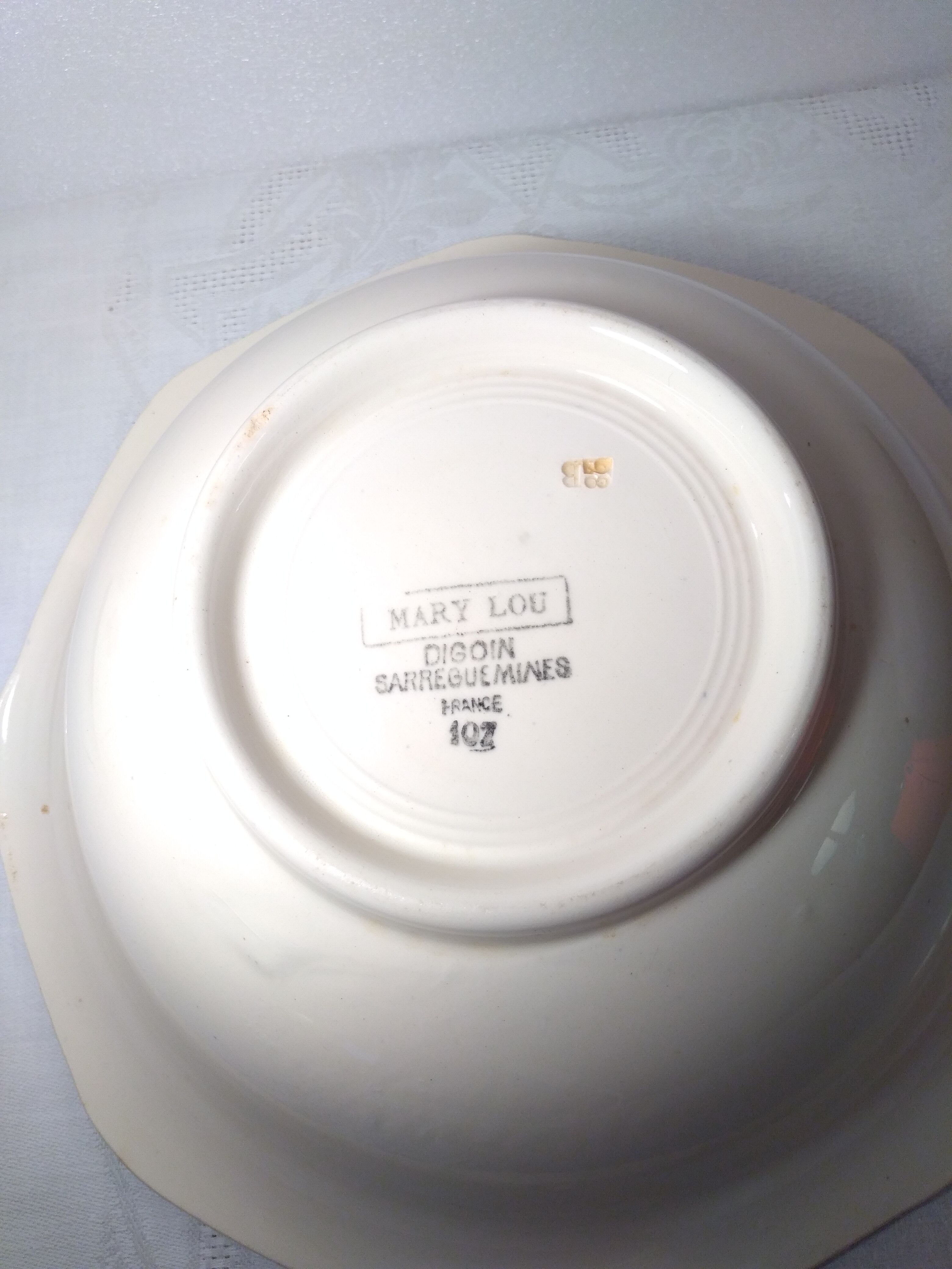 Saladier Digoin Sarreguemines  Mary Lou