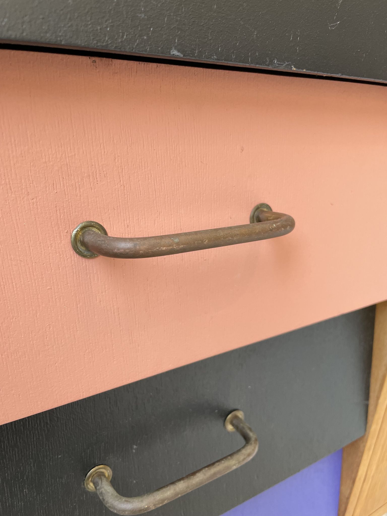 Colorful chest of drawers furniture 60s