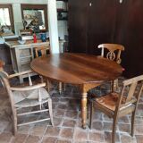 19th century oval dining room table with extensions