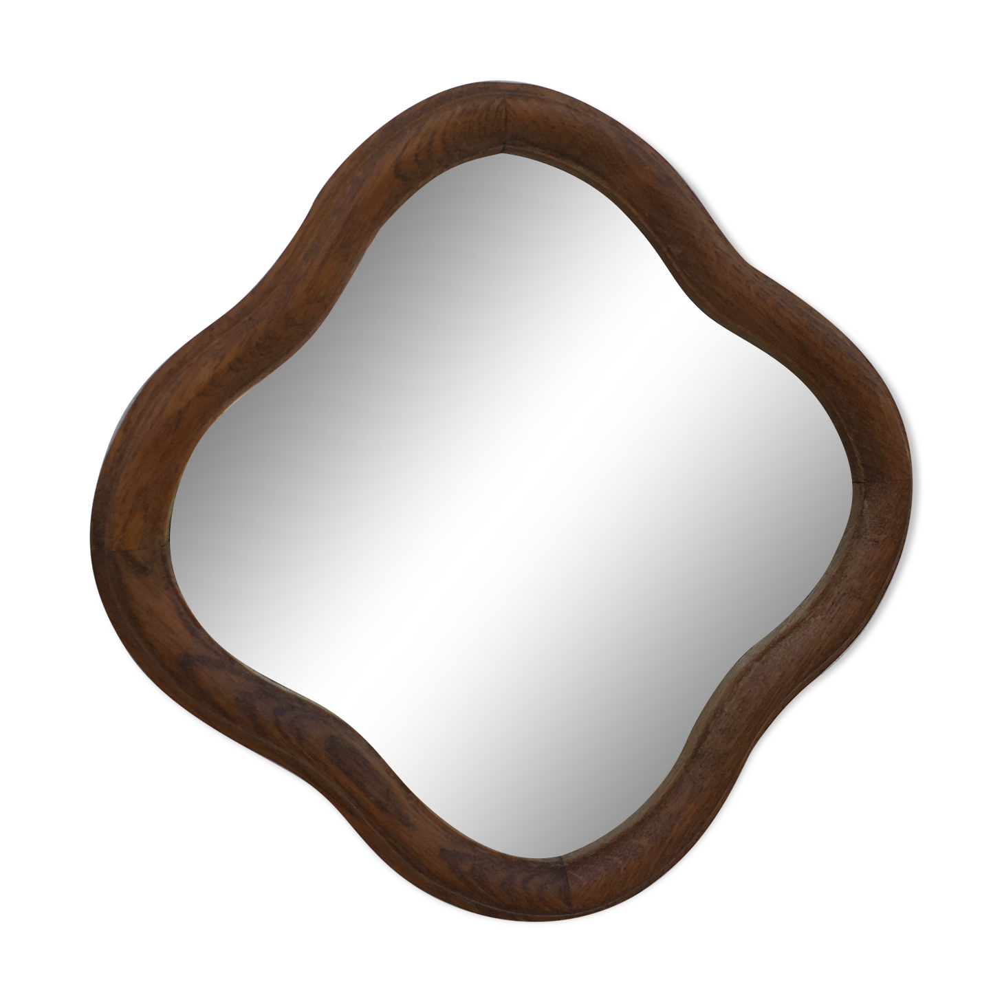 Wooden daisy mirror 26x26cm