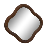 Wooden daisy mirror 26x26cm