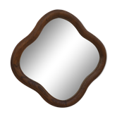 Miroir marguerite en bois 26x26cm