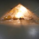 Large triangular glass wall & ceiling lamp, 1960’s