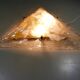 Large triangular glass wall & ceiling lamp, 1960’s