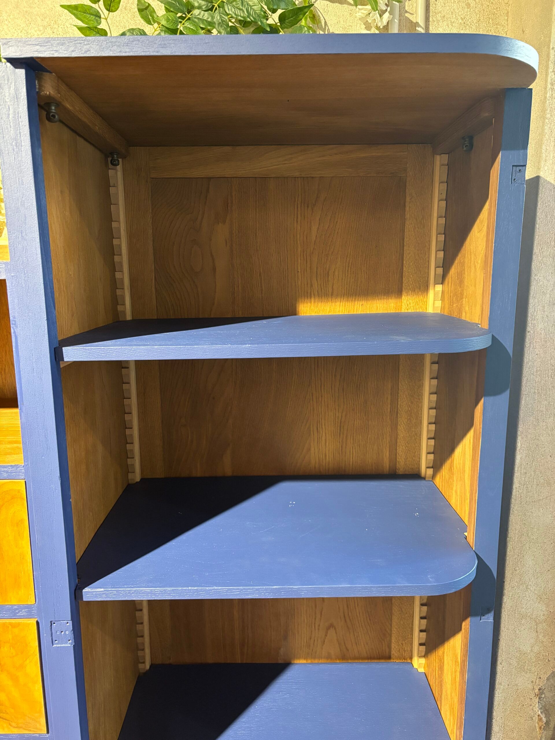 Asymmetrical midnight blue wardrobe