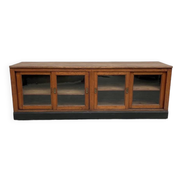 XXL oak sideboard with glass doors