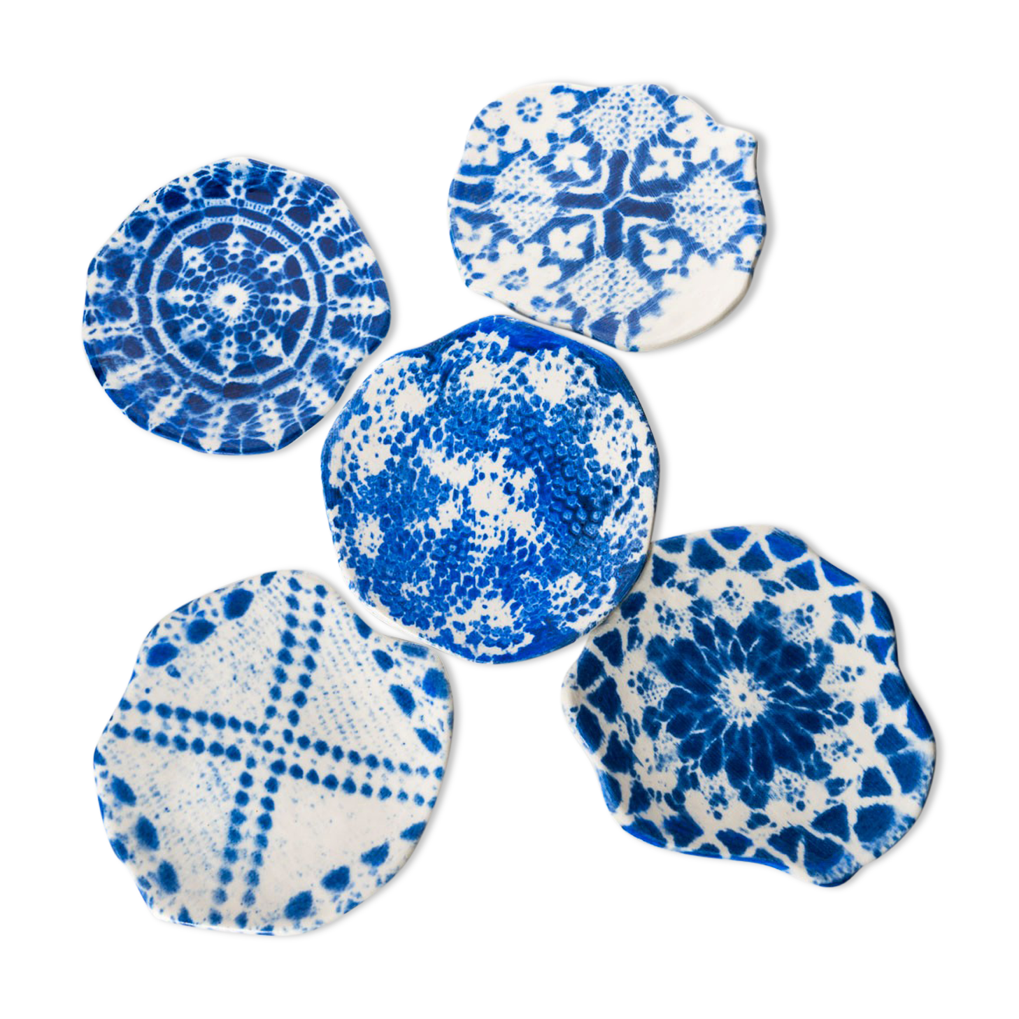 Pure Indigo dessert plates