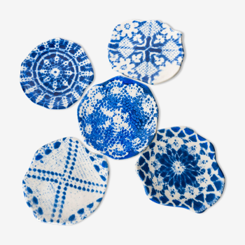 Pure Indigo dessert plates