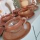 Lot tasses et soucoupes en grès vintage