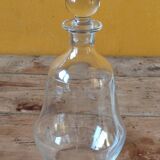 Antique engraved glass carafe - wine pitcher