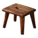 Wabi Sabi stool in solid pine, handmade by a Danish cabinetmaker, 1960s.