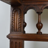 Neo-Renaissance walnut armchair with lion heads, circa 1880