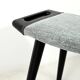 Tabouret scandinave laqué noir des années 1960