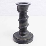 Serpent candlestick in pewter, early 20th century.