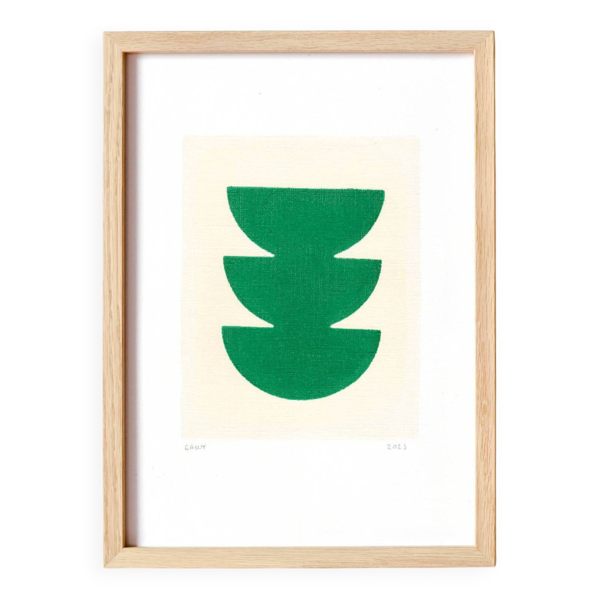 Contemporary abstract painting on paper signed Eawy.