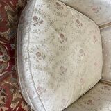 Louis XVI style shepherdess armchair in gilded wood 1900