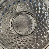 Flat ramequin in chiseled glass