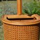 Vintage wicker and cane umbrella stand