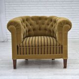 1950s, Danish relax chair, green furniture wool, ash wood.