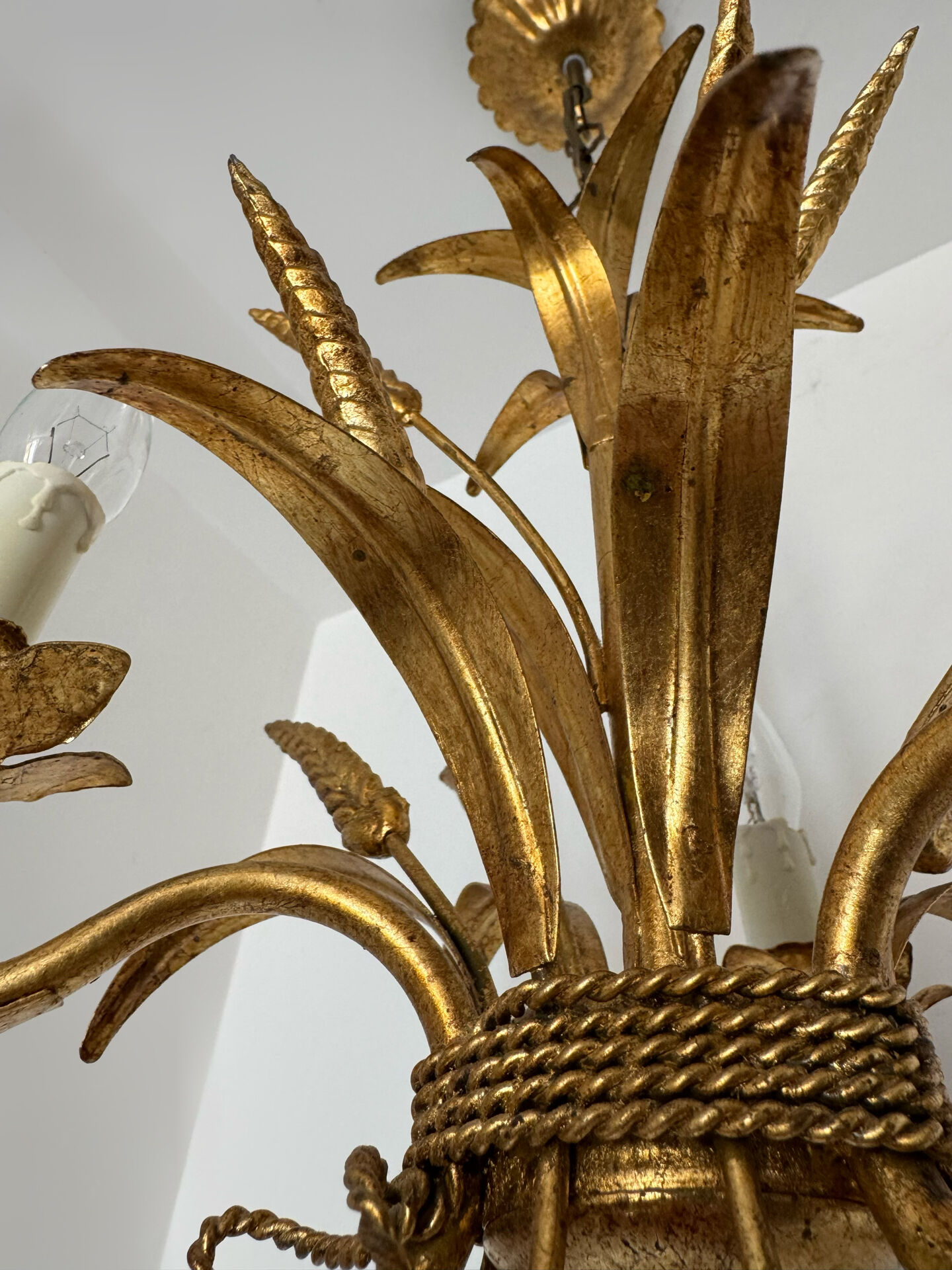 Golden wheat ear lustre Hans KOGL 1970s