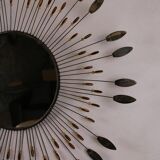 Vintage metal sun mirror, 1970s-1980s