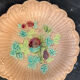 Plate, barbotine bowl, old fruit model, art deco and collector