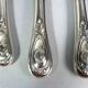 10 silver serving cutlery, Minerva hallmark + rosewood case, 19th century. C730