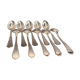 Suite of 10 teaspoons in silver metal model violin net Louis XV