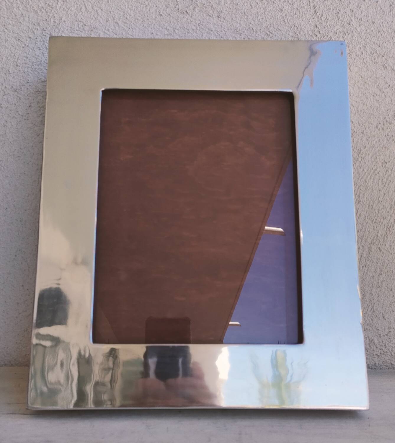 Designer silver metal photo frame