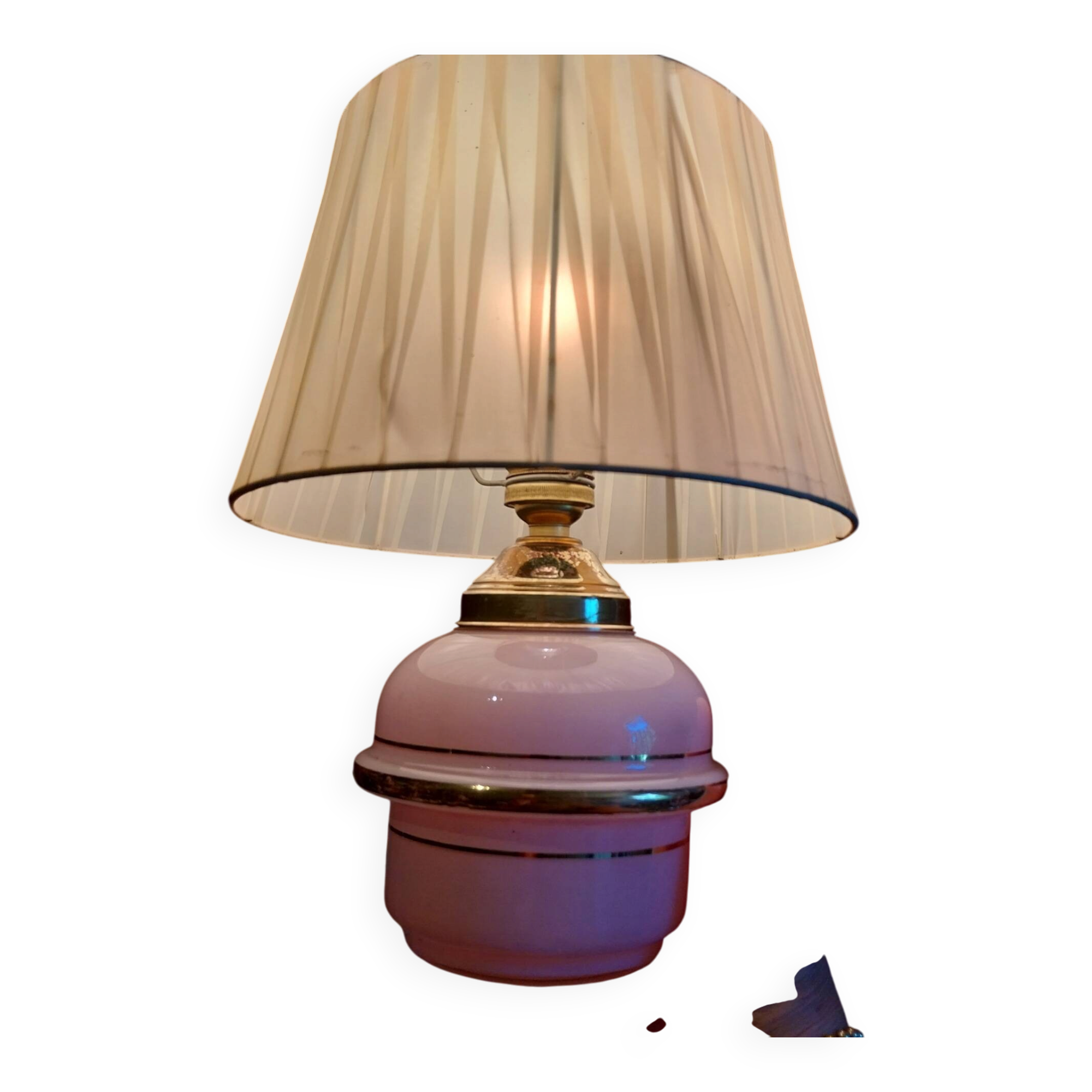Old Clichy glass table lamp