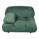 Retro "Camaleonda" armchair in green fabric, 20th-century style.