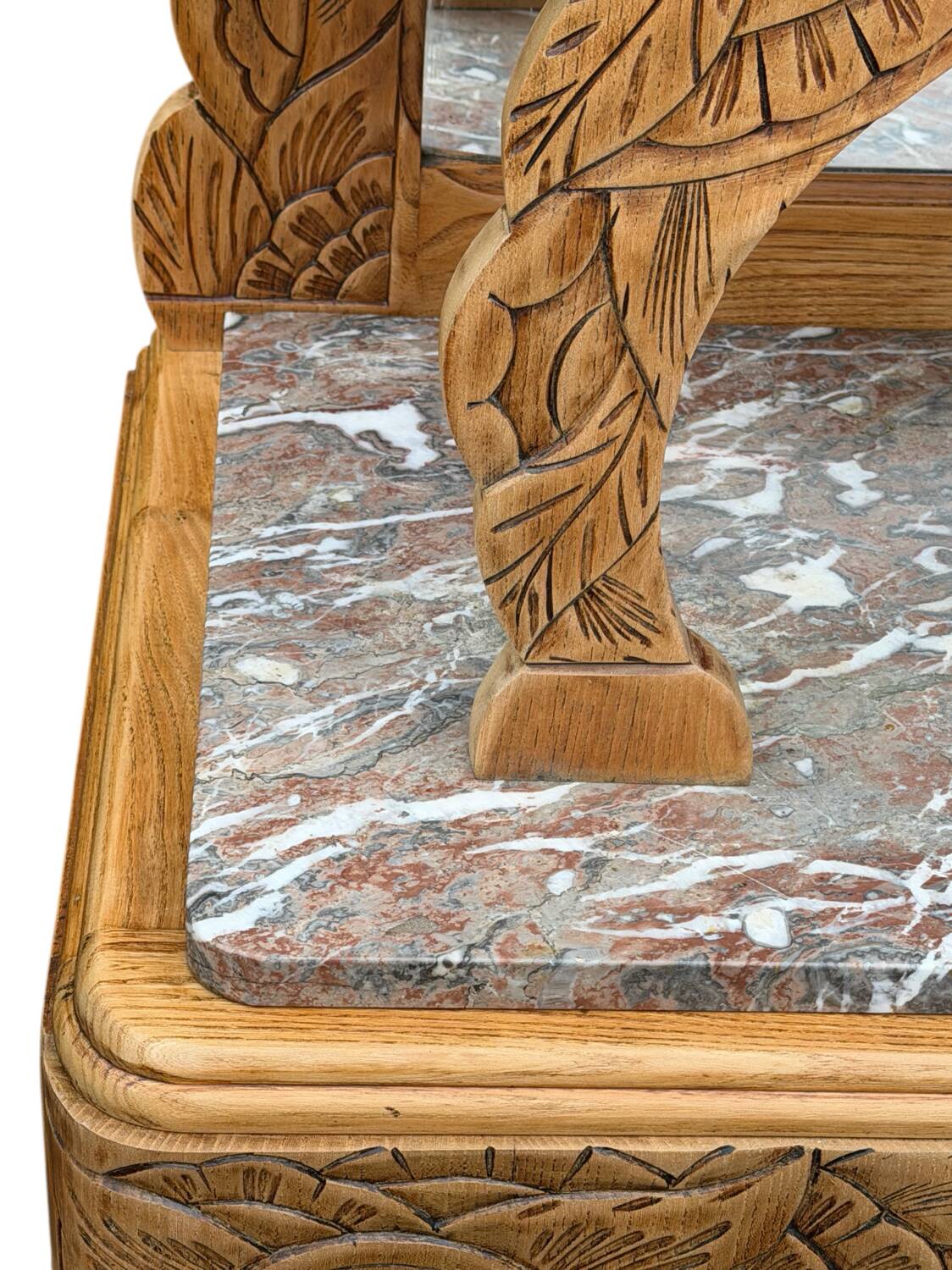 Art Deco Parisian buffet in solid raw oak from the 1930s.