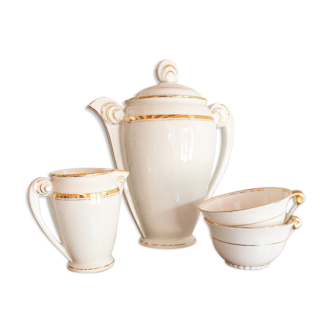 Théière et tasses art deco