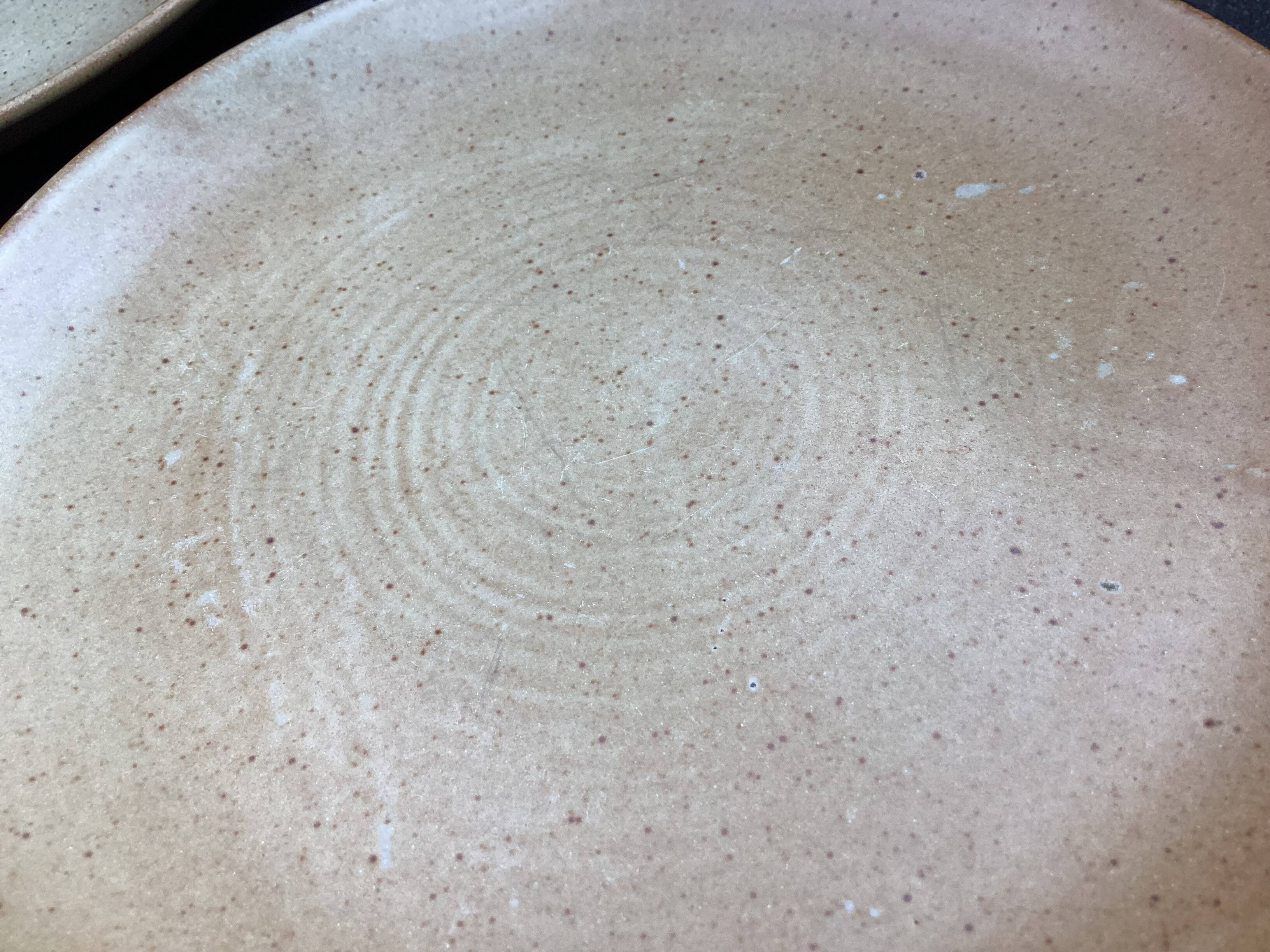 5 Village CNP stoneware dessert plates