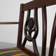 Belgium art deco bench in oak wood 1920s