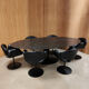 Vintage Eero Saarinen Knoll oval tulip marble dining table