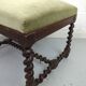 Old bench twisted wood stool