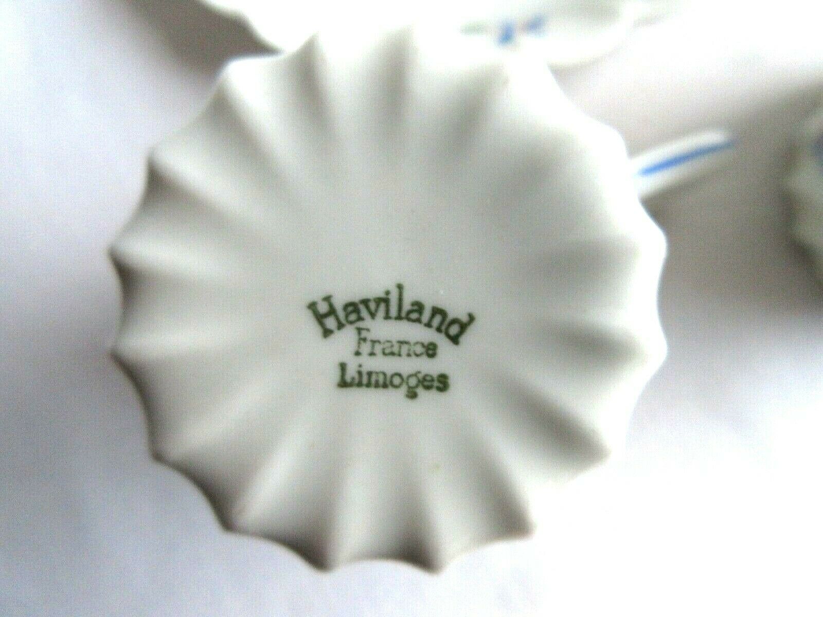 3 coffee cups and 3 Limoges fine porcelain saucers by Haviland