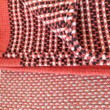 Nappe et 12 serviettes corail et gris Esprit rétro scandinave années 60