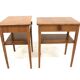 Pair of Swedish elm bedside tables, Sweden, 1950