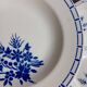 6 old plates 1920/30 Badonviller, blue decor