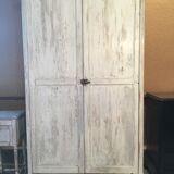 White patinated wardrobe