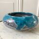 Ashtray blue fat lava ceramic