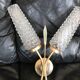 Pair of 70s tulip wall lights