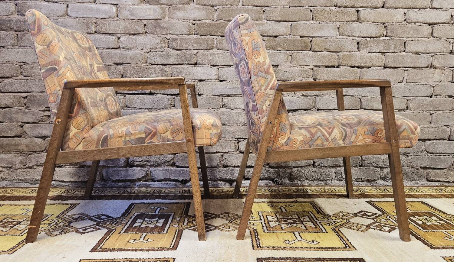 Pair of vintage Danish armchairs from the 1970s