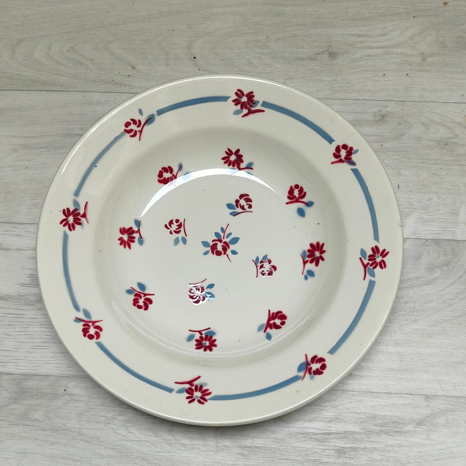 Set of 6 hollow plates terra de fer Sarreguemines